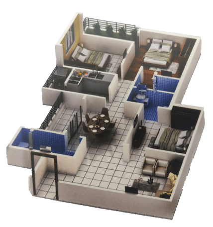 Detailed floor plan - park view tower - tapoban housing