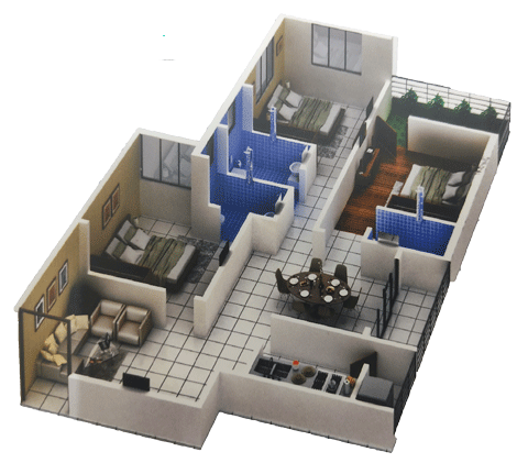 Detailed floor plan - park view tower - tapoban housing