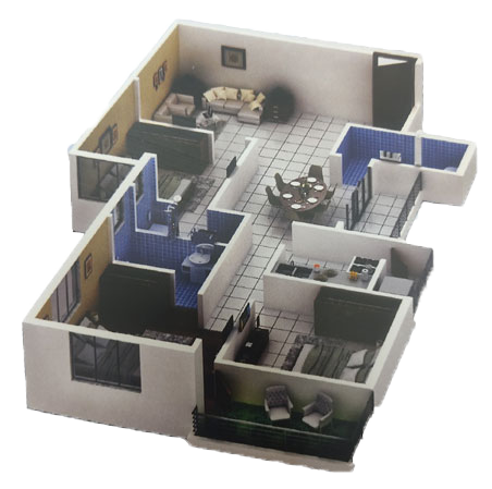 Detailed floor plan - park view tower - tapoban housing